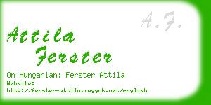 attila ferster business card